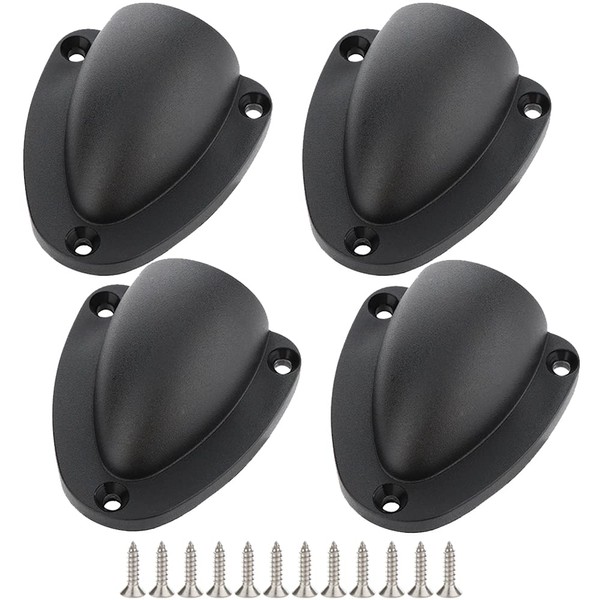 4 Pcs Nylon 2-1/2" Marine Wire Cable Vent Cover, Clamshell