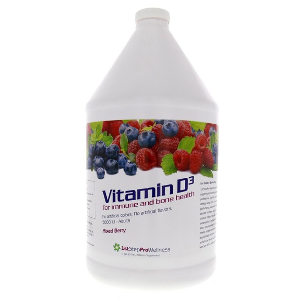 High Performance Fitness 1st Step for Energy Liquid Vitamin D3 Mixed Berry 1 Gallon