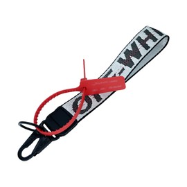 Fashion Letter Lanyard Keychain,Wristlet Keychain,Key Chain can Hang Key,Wallet,Jeans Decoration,Office Badge,Unisex Cool Wrist Lanyard (Canvas Silver)