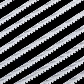 Trinkrittey Mini Pom Pom Ball Fringe Ribbon Trim Tassel Sewing Trim for Home Curtain Clothes Pillow Decoration (White, 11 Yards)