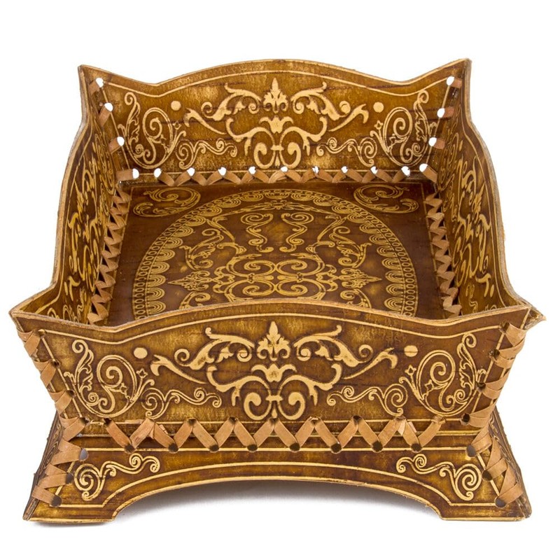 Birch Bark Bread and Pastry Basket, Bread Storage Container and