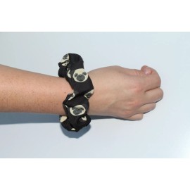 Unbranded Pug Dog Hair Scrunchies 4 Pack Cotton Elastic Hair Bands Scrunchy Hair Ties