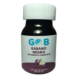 Rábano Negro Polvo Cápsulas Suplemento Alimenticio Sabor