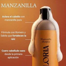 Shampoo de Manzanilla Sin Sulfatos, Parabenos ni Sales – para Brillo y Anticaída – Extracto 100% Natural con 10 Hierbas – Hidratación, Brillo y Crecimiento – Herbal - 480 ml