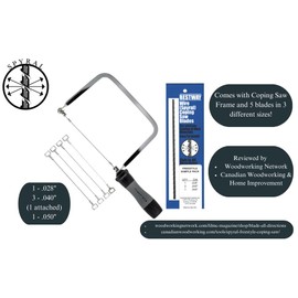 FreeStyle Coping Saw with the 360° Spyral tooth that cuts in all directions - 5 Spyral Blades Included