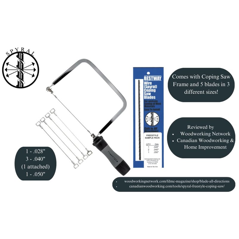 FreeStyle Coping Saw with the 360° Spyral tooth that cuts