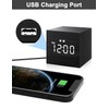 JALL Digital Alarm Clock, with Wooden Electronic LED Time Display,