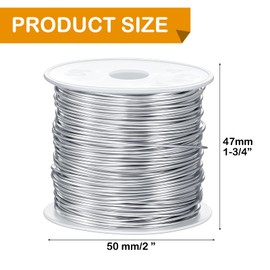 Funrous 5 Rolls 5 Size Jewelry Wire 18, 20, 22, 24, 26 Gauge Copper Wire Kit Jewelry Beading Bendable Craft Metal for Making Crafts, Sculpting with a Pliers(Silver)