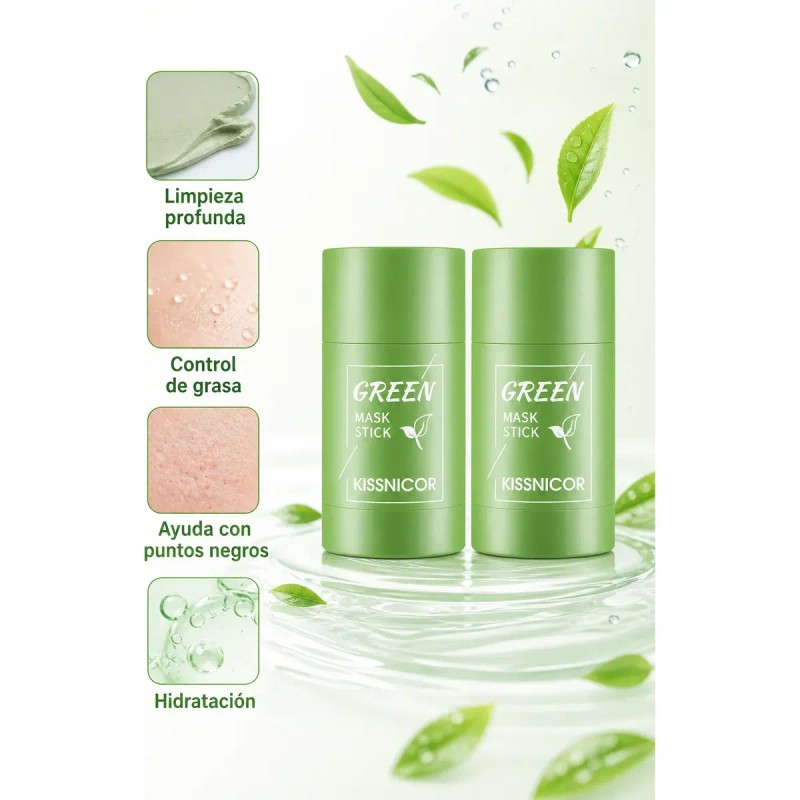 Mascarilla En Barra, Té Verde, Antiacné, Limpieza Profunda