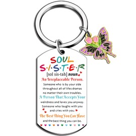 Sisters Birthday Gifts Ideas Big Sister Gifts for Girls Women Soul Sisters Gifts from Sister Best Friend inspirational Unique Small Gifts for Adults Teens Best Sisters Ever Christmas Stocking Stuffers