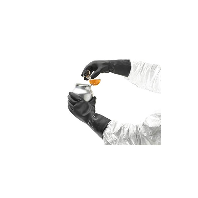 Ansell Alphatec 87-118 Multi-Purpose Work Gloves, Heavy Duty Chemical Resistance,