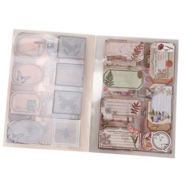 NUOBESTY 1pack Vintage Journal Stickers Antique Scrapbooking Supplies for Planners Diaries and Albums Retro Postcard Decorative Stickers for Crafts and Invitations