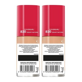 COVERGIRL Outlast Extreme Wear 3 In 1 Foundation 820 CREAMY NATURAL, 2PACK!