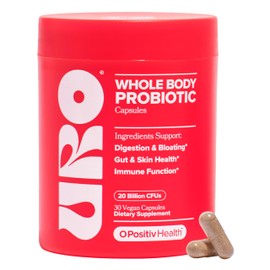 O Positiv URO Women’s Probiotic – All-in-one Probiotic for Women - Vaginal, Gut, Skin, and Oral Microbiome Health – 20B+ CFUs, Licorice Root, Dandelion – Non-GMO, Vegan, Gluten-Free – 30 Capsules