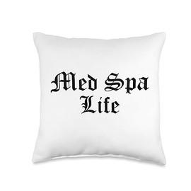 Med Spa Life Cosmetic Injector & Injection Nurse Med Life Medical Spa Aesthetic Nurse Injector Throw Pillow, 16x16, Multicolor