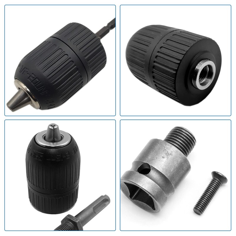 Keyless Drill Chuck, SDS Plus Adapter, Drill Chuck Hex Shank