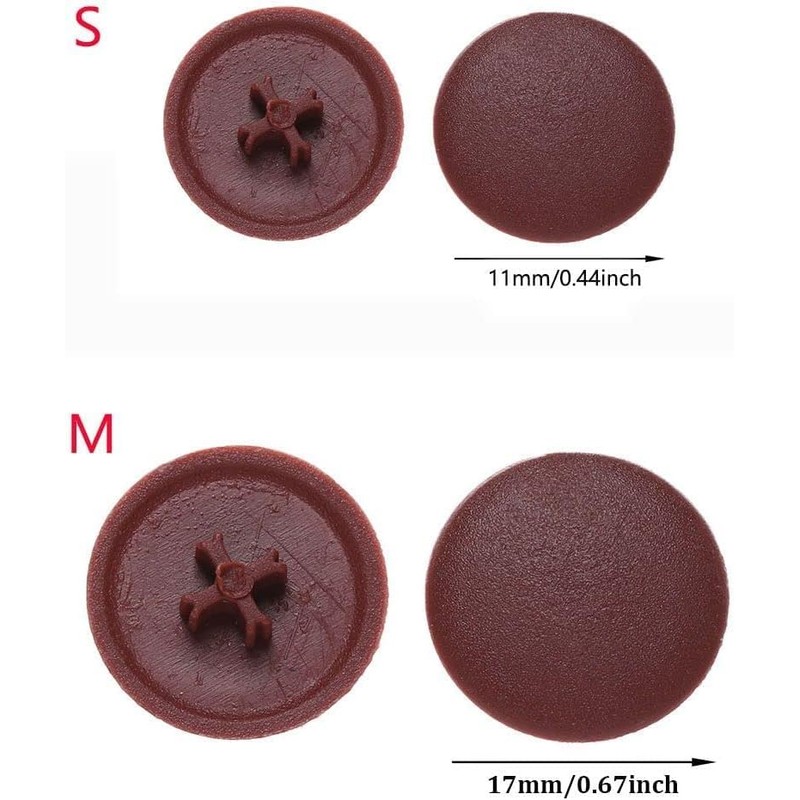 100 Pcs Grey Screw Cap Covers Assortment Kit, Plastic Self-Tapping