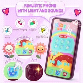 INNOCHEER - Bolso para niñas pequeñas, bolso de juguete para niños con maquillaje de simulación, bolso de juego para niñas pequeñas, bolso de juego de