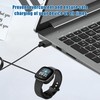 1PCS Smart Watch Charger 2 Pin Magnetic Black Charger for