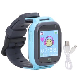 Dilwe Kids Smart Watch Video Call Camera Flashlight Touch Screen Smart Watch Outdoor (Blue)