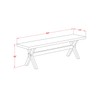 East West Furniture X-Style Mid Century Modern Dining Bench with