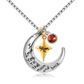 POWER WING Pomegranate Red January Birthstone Gifts for Mom From Daughter Birthday Present for Mom I love you mom