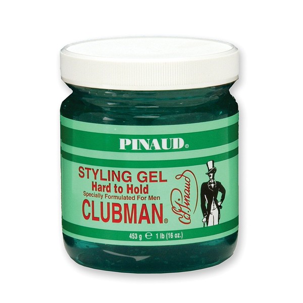 Clubman Pinaud Hard To Hold Styling Gel Specially Formulated for Men, 16-Ounce (Pack of 3)