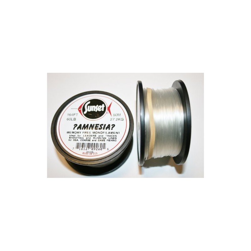 Sunset Amnesia Memory Free Monofilament - 60lb - Clear -
