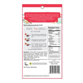 Food Earth Indian Simmer Sauce – Tikka Masala – Organic, Vegan, Gluten-Free, GMO-Free – Microwavable Cooking Sauce – 12 Pouches (5.29 oz Each)