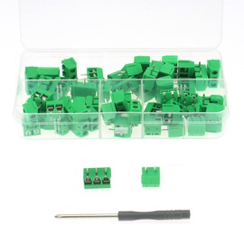 AEDIKO PCB Mount Screw Terminal Block (Green-60pcs)