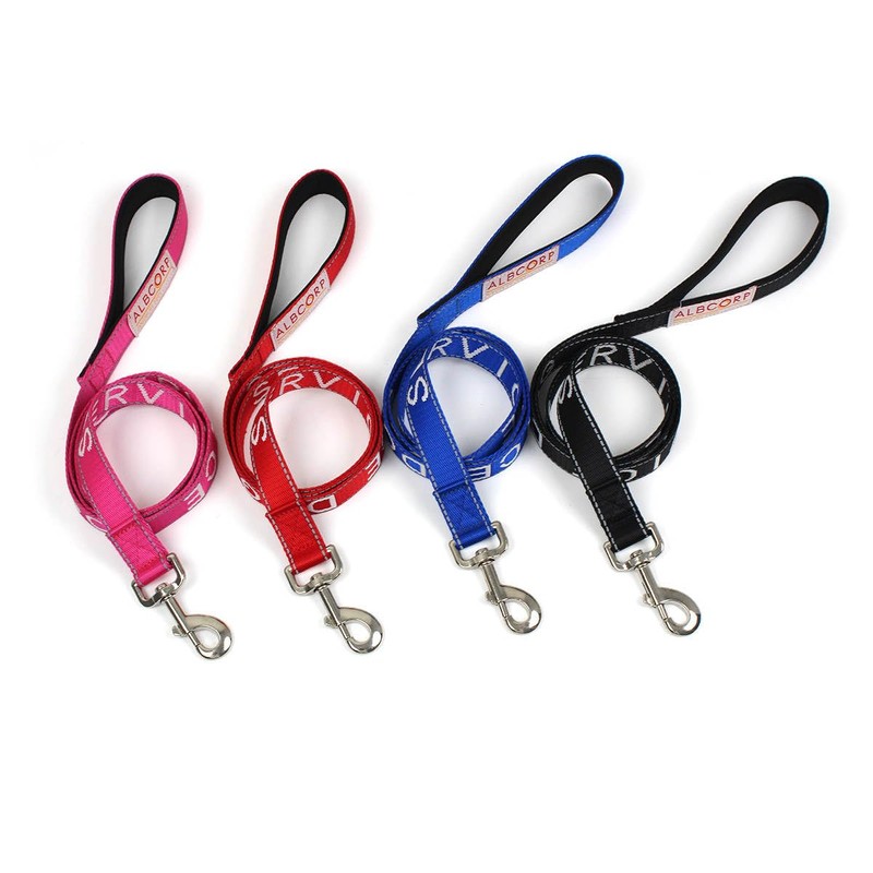 ALBCORP Service Dog Leash with Padded Neoprene Handle and Reflective