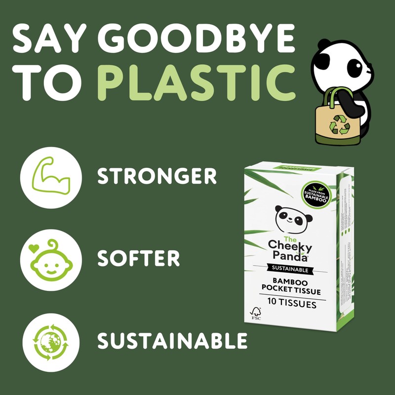 The Cheeky Panda Bamboo Facial Tissue | 14 x Plastic