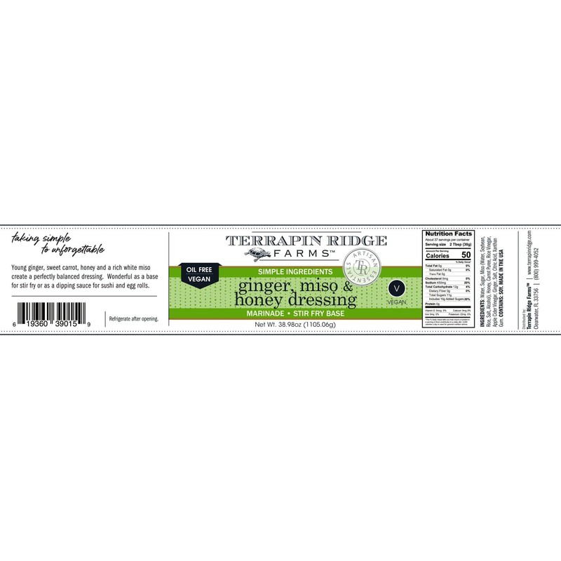 Terrapin Ridge Farms Ginger, Miso, and Honey Salad Dressing –