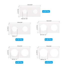 PATIKIL 2x2 Coin Flips, 250 Pack 20.5/25/31.5/35/40mm Cardboard Coin Holder Paper Coin Holders for Coin Collection Supplies Collector, White