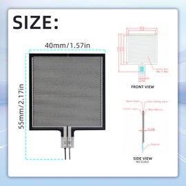 2Pcs RP-S40-ST Thin Film Pressure Sensor, High Accuracy Thin Kraft Sensor Pressure Sensor Pad Film Pressure Sensor, Thin Film Sensing Resistor Force Sensor for Intelligent High End Seat