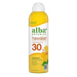 Alba Botanica Hawaiian Coconut Sunscreen Spray, SPF 30, 5 oz