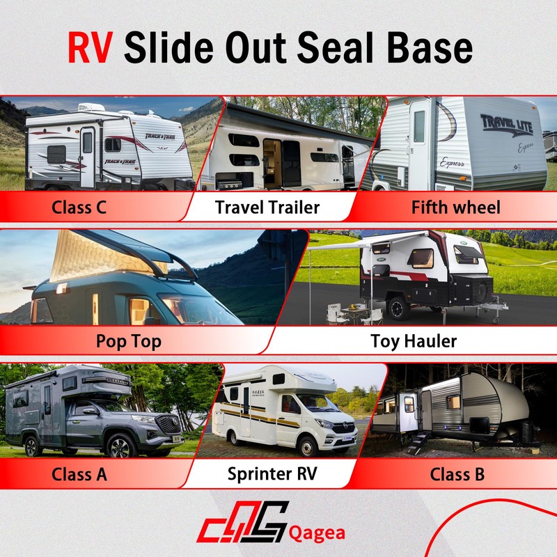 Qagea RV Slide Out Seal Base 018-341 EK Weather Stripping