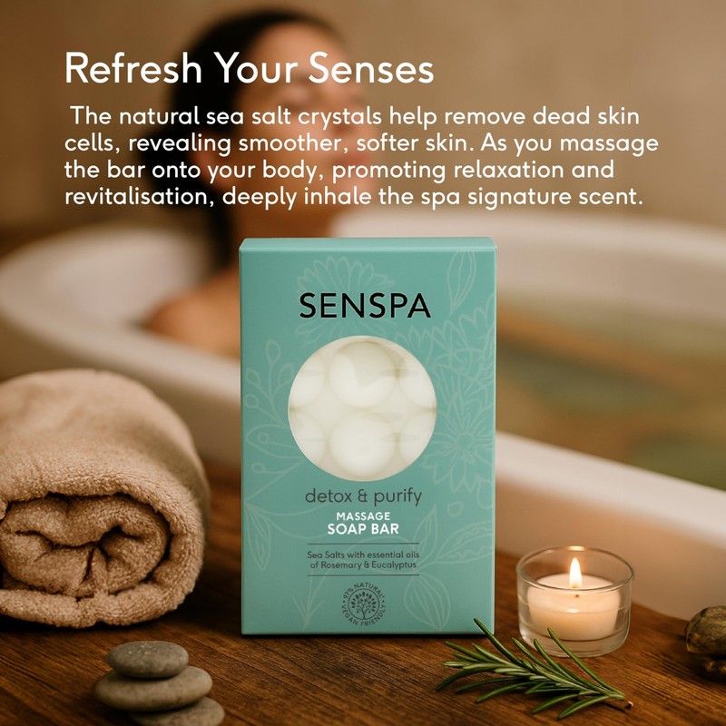 SenSpa Detox & Purify Massage Soap Bar – Natural Muscle