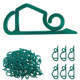 100 Pcs of Christmas Light Gutter Eaves Clip, Plastic Christmas Light Hooks for Christmas Holidays and New Years Outdoor Light （Green）