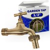 Brass Garden Tap for Hose Connection 1/2" in Polished Brass