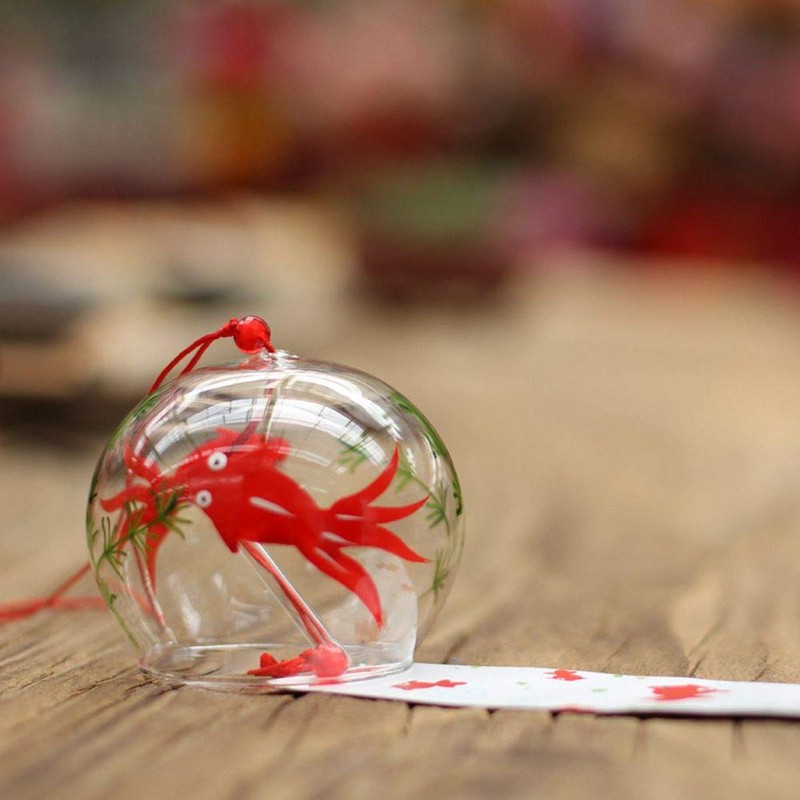 Wind Chime, Glass, Wind Chime, Summer Tradition, Red Goldfish, Cute,