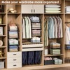 Stackable Closet Organizers and Storage Baskets, 4-Tier Closet Shelf Organizer