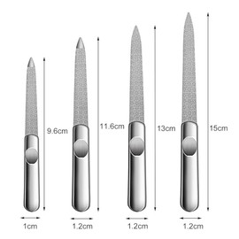4 Pcs Sapphire Nail File, Metal Nail Files, Professional Nail File Care for Men and Women, Pedicure Manicure Accessories, Ergonomic Handle | Professional Nail File Care for Men and Women, Pedicure Manicure Accessories, Ergonomic Handle