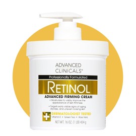 Advanced Clinicals Loción Hidratante Retinol Cuerpo Cara Crema Corporal Cuidado Antienvejecimiento Visible Mujeres Hombres Combate Apariencia