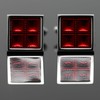 MENDEPOT Square Burgundy Checks Cufflinks With Box Red Cuff Links