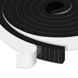 Trisiki Upgraded Strong Adhesive Foam Weather Stripping Door Seal Strip Insulation Tape for Insulating Door,Air Conditioner Noise-Reduction Self Adhesive Sealing Weatherstrip(1 in x 1/4 in x 16.5 Ft)