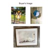 Handmade Stained Glass and Wrought Iron owl suncatcher - Amber
