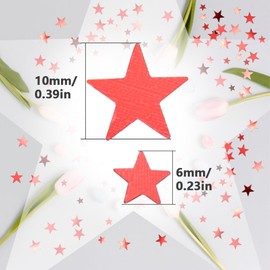 Yosawa 60g/2.1oz Star Confetti Star Shape Sequins Glitter Star Table Confetti for Wedding Birthday Party(XZX/Red)