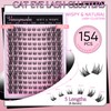 Eyelashes Wispy Lashes Individual Cluster Lashes Kit 154pcs Lash Clusters