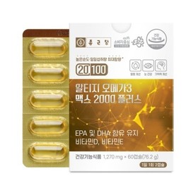 Chong Kun Dang 20100 rTG Omega-3 Max2000 Plus 1270mg 60 Capsules